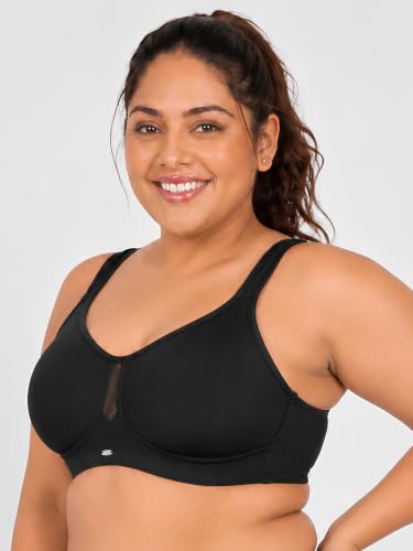 Image of SOIE Women's Full Coverage Minimizer Bra|Non Padded, Non Wired,Nylon Spandex |Broad Cushioned Straps,High Side Coverage & Side Support