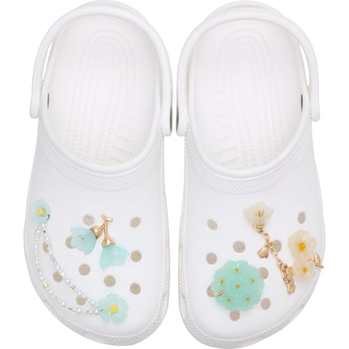 Image of Crocs, Unisex, Jibbitz Around The World, Blue Dainty Floral, One Size, One Size