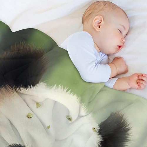 Plaid panda en flanelle de polyester supérieure douce et chaude