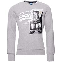 Superdry Hombre Sudadera con Cuello Redondo y Logo fotográfico
