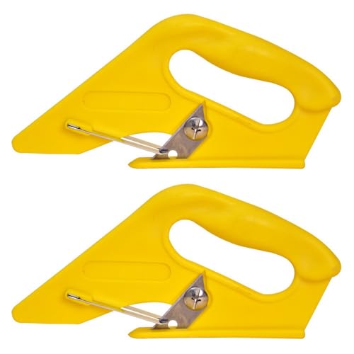 2 Pieces Yellow Carpet Cutting Knife, Creative Versatile, Ergonomic Comfortable Grip, Reusable, Cut Cloth Cutter.