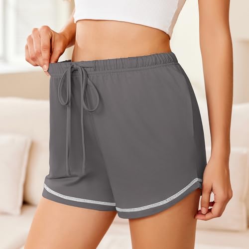 Image of Ekouaer Pajama Shorts for Women 2026 Soft Sleep Shorts Casual Lounge Shorts Comfy Pj Bottoms with Pockets