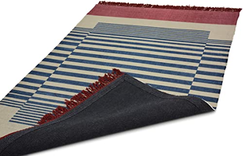 Image of Printed Rug Soft Floor Carpets with Anti Slip Backing for Living Room | Bedroom | Kids Room (Grey Blue, 5x7 Feet)