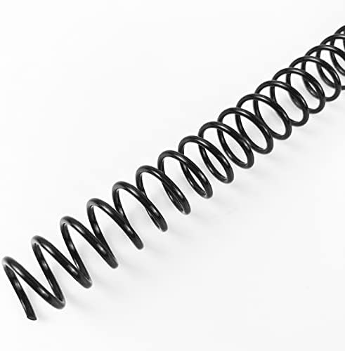 Binditek 100 Pack Plastic Spiral Binding Coils, 12mm(1/2"),90 Sheet Capacity,4:1 Pitch, Black Binding Spirals