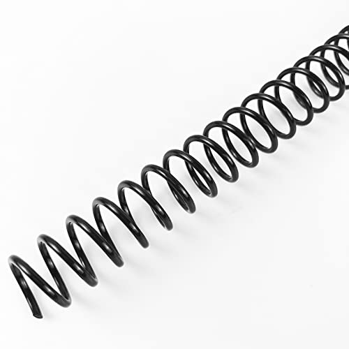 Binditek 50 Pack Plastic Spiral Binding Coils, 12Mm(1/2") Binding Spirals, 90 Sheet Capacity,4:1 Pitch, Black Binding Spines #TOP15
