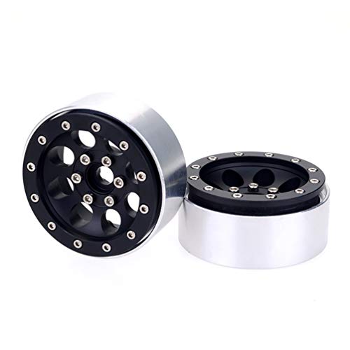 STOBOK 4Pcs de Alumínio 1. 9 Rodas de Beadlock Jantes para 1/10 Rc Crawler Axial Scx10 Scx10 D90 Trx