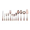 Artaste 56884 rain 1810 stainless steel 47 piece flatware set antique copper finished service for 8  urban country home decor