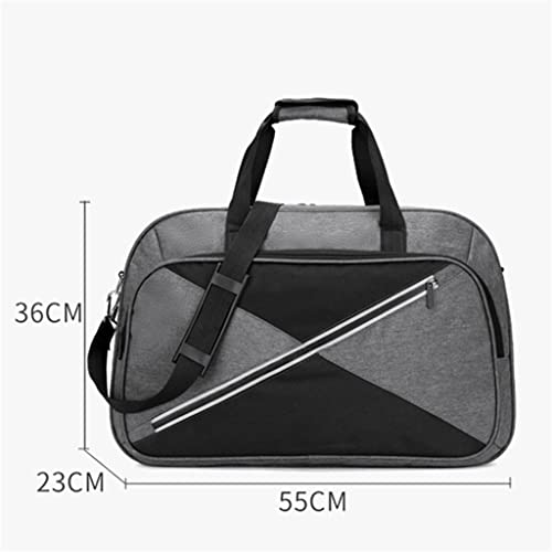 Large Capacity Ladies Travel Gym Bag Men's Duffle Bag Travel Weekend Hand Luggage Large Shoulder Bag(Gray)2