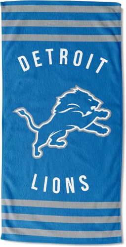 Image of NORTHWEST NFL Detroit Lions Unisex-Adult Beach Towel, 30 inch x 60 inch, Stripes (Pack of 6)