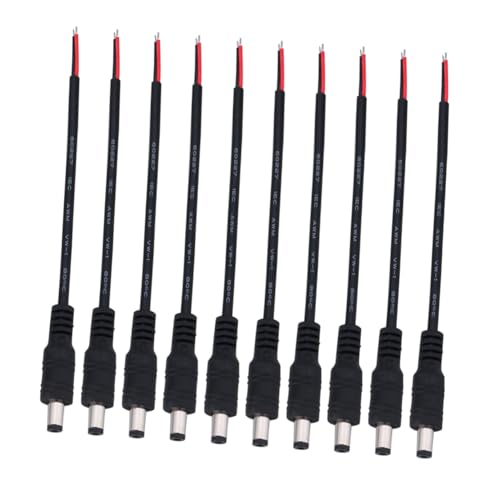 BRIGHTFUFU 12v Male Adapter Cable 5.5x2.1mm Jack to Plug Connector for CCTV Surveillance Tools