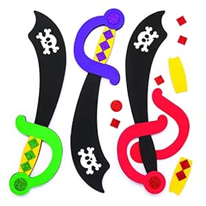 Baker Ross Moosgummi Piratenschwert Sets (4 Stück)