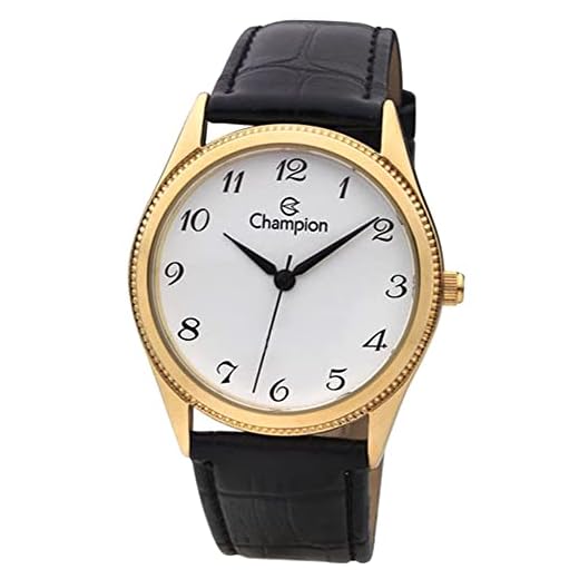 Relogio Masculino Champion Dourado Com Pulseira de Couro