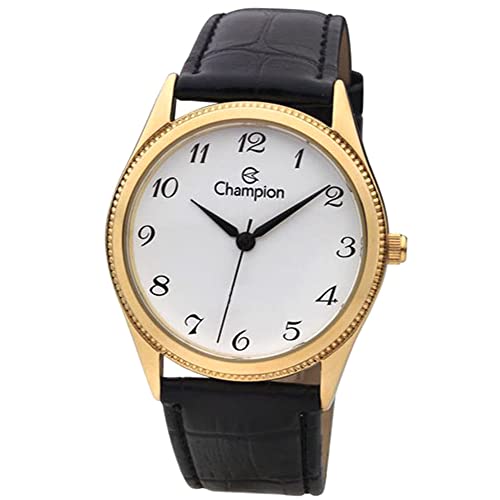 Relogio Masculino Champion Dourado Com Pulseira de Couro