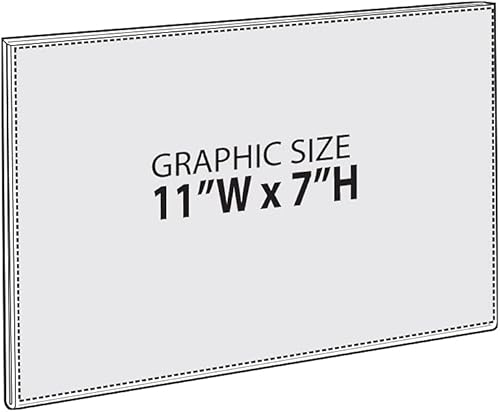 Vista 11 de Azar Displays 122015 - Marco autoadhesivo de acrílico transparente para letreros de pared, 5.5 pulgadas de ancho x 2.5 pulgadas de alto