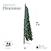 Home Heritage 7ft Pre-Lit Christmas Tree – Artificial Half Pine with 150 Warm White LED Lights and 552 Branch Tips – Indoor Holiday Decor