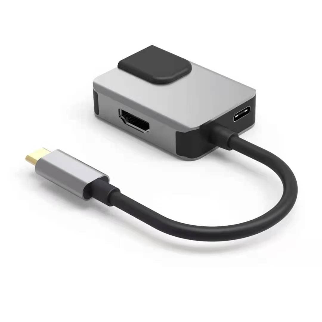 Adapter USB C Hub Ethernet HDMI, koncentrator 3 w 1 typu C z 4K HDMI, port Ethernet, porty PD 100 W do MacBook Pro 2020/2019, Macbook Air 2020, iPad Pro 2020, Surface Go, XPS i więcej