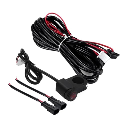 Kit faisceau relais antibrouillard moto 1.6M avec commutateur alu et fusible