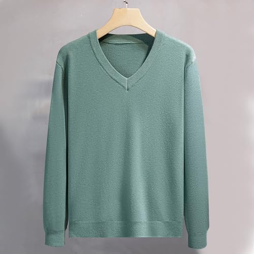 Men's V Neck Super Soft Sweater Long Sleeve Pullover Slim Fit Knitted Tops Lightweight Casual Fall Fashion Sweater2