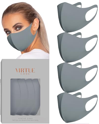 Image of Virtue Code Second Skin Cloth Face Mask Pack. 4 Buttery Soft Masks Washable Fabric