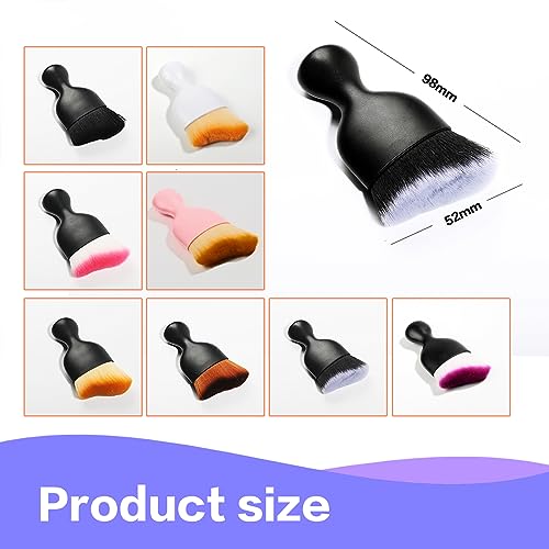Image of AOCISKA Car Interior Detailing Brush,Soft Bristle Cleaning Brush Car Detailing Brush Dusting Brush,Car Interior Cleaning Tool,Auto Detail Brush Car Dash Duster Brush (Black&Double Purple)