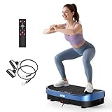 HTM Vibration Plate Exercise Machine - 330lbs Weight Capacity, 120 Speed Levels, 5 Program Modes - Full Body Workout Shake Board for Home Fitness, Toning & Wellness, LED Display, Low Noise Motor