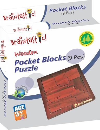 Image of Braintastic All Ages Wooden Puzzle,Travel Board Game Learning & Creative Educational Intelligence Brain Games,Pack of 24(3x8 DIY)for Birthday Return Gifts Party Pack with Travel Pouch