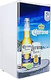 Corona Compact Fridge with Bottle Opener, 90 L/ 95 Quart 3.2 Cubic Foot for Snacks, Beverages, Juice, Beer, Den, Dorm, Office, Games Room, or RV