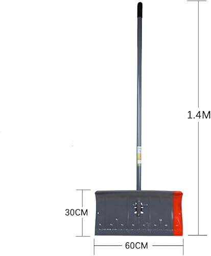 Miniatura 2 de Pala de nieve de acero al manganeso, pala de nieve gruesa, montaje de una tabla de empuje de nieve, artefacto de eliminación de nieve, herramienta