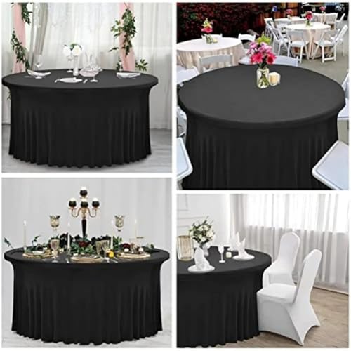 Jupe de table 150 x 75 cm en élasthanne extensible et infroissable - 7