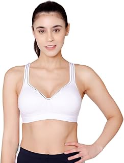 BODYCARE Women's Cotton Spandex Wirefree Adjustable Straps Seamless Padded Sports Bra-1615 Price In India