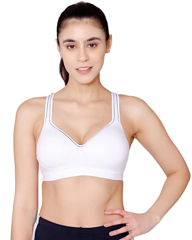 bodycare Women's Cotton Spandex Wirefree Adjustable Straps Seamless Padded Sports Bra-1615-picture-41