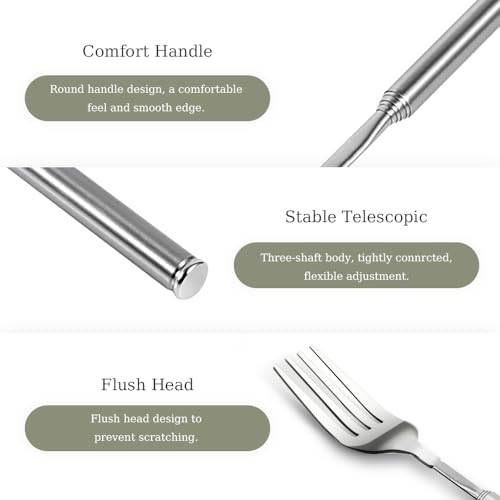Extendable Fork, Prank Long Telescopic Forks, Extended 8.7-25.4 In - Image 4