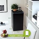 3.2 Cu.Ft Small Fridge with Freezer, Reversible Door Compact Refrigerator, Energy-saving, Low Noise, Mini fridge for Bedroom Dorm,Office and Apartment, Black - Image 4