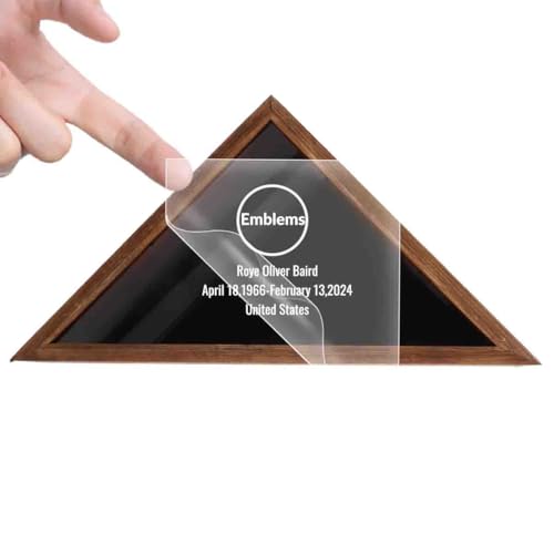 Customized Lable for Flag Case - Personalized Name for Flag Shadow Box Personalized Memorial Display Case for Veterans
