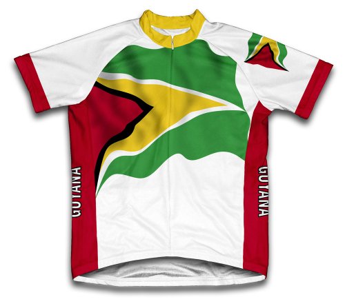 ScudoPro Guyana Flag Short Sleeve Cycling Jersey for Women - Size 3XL