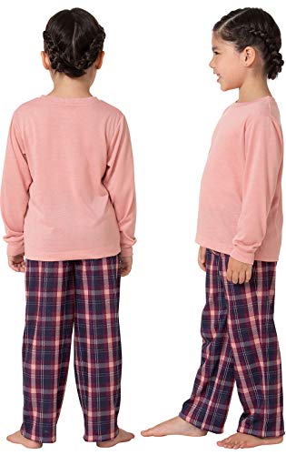 Pajamagram Girls Pajama Set - Plaid Pajamas For Kids, Plum Plaid, 8 #TOP2