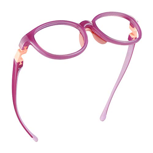 Image of LifeArt Kid Blue Light Blocking Glasses, Filter 85% of Harmful Blue Light, Anti Eyestrain and Blurry, Computer Glasses, Cut UV400 Anti Glare(Purple)