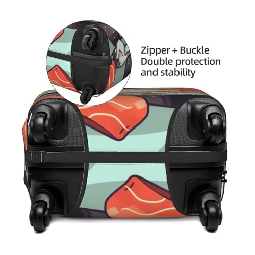 Sushi Travel Luggage Cover Suitcase Protector Washable Elastic Suitcase Cover Anti-Scratch Luggage Protector X-Large Travel Suitcase Baggage Cover Fits 18-32 Inch Suitcase4