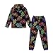 Twousenru Colorful Truck Print Unisex 2 Piece Outfits Hoodie Sweatsuit Sets for 5-12Y Boys Girls Oversized Sweatshirt and Baggy Fall Fashion Sweatpant with Pockets,7-8