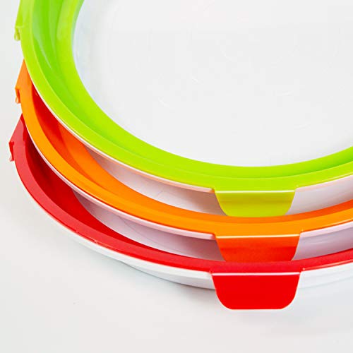 Cucudy Bandeja de Preservação de Alimentos Bandeja de Preservação de Vácuo Empilhável com Tampa Elás