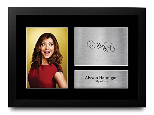 HWC Trading FR A4 Alyson Hannigan How I Met Your Mother Cadeaux Imprimé Signé Autographe Photo pour les fans d’émissions de télévision - A4 Encadré