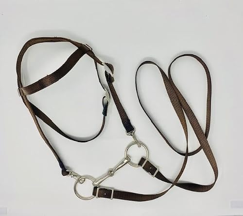 Party Ponies Miniature Horse/Sm Pony Bridle Brown - snap on Free bit