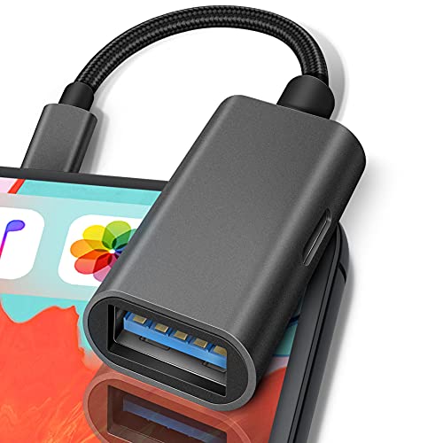 Fubiaofei USB Adapter for iPad USB to iPhone Adapter OTG Data Sync Cable Adapter for iPad iPhone Compatible with MIDI Keyboard Flash Drive Mouse Upgrade - Aluminum Alloy Shell No App Required