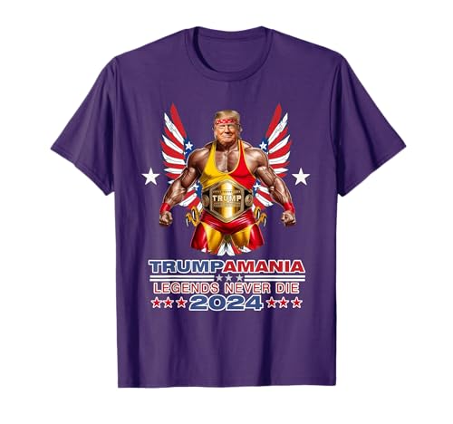 Retro Trump Funny Wrestling Meme Trumpamania 2024 T-Shirt