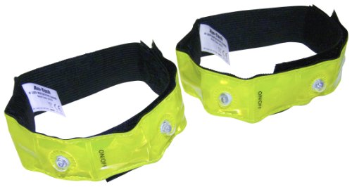 Preisvergleich Produktbild Am-Tech Sicherheitsbänder mit vier leuchtenden LEDs, reflektierend
