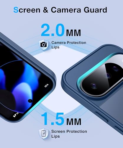 Image of [NO.1 Magnetic for Google Pixel 10 Case /Pixel 10 Pro Case with MagSafe[Military Grade Drop Tested][Translucent Matte][Anti-Fingerprint] Soft Silicone Bumper for Pixel 10 /10 Pro Phone Case,Blue