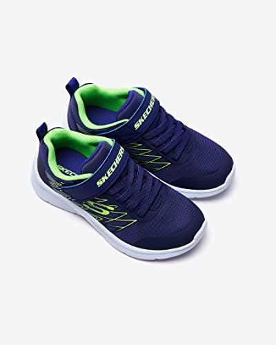 Skechers Kids Boy's Microspec-Texlor Sneaker, Navy/Lime, 9 Toddler | Image 5