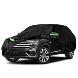 Waterproof Car Covers Replace for 2017-2025 VW Atlas, 6 Layers All Weather Custom-fit Car Cover with Zipper Door & Windproof Bands for Snow Rain Dust Hail Protection (Atlas)