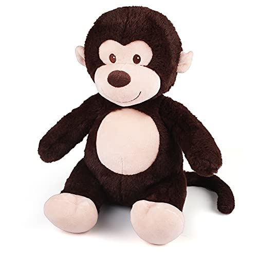 LotFancy 12 inch Monkey Stuffed Animals, Big Stuffed Monkey Plush, Brown