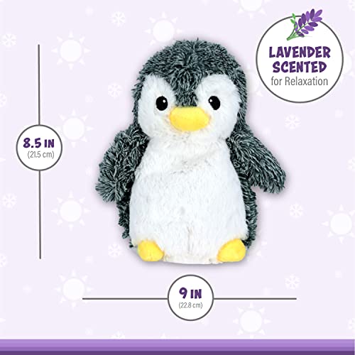 Warm Pals - Peppy Penguin - 1.5Lbs - Cozy Microwavable Lavender Scented Plush Toys - Heated Stuffed Animal - Heatable Coolable Bedtime Comfort Plushie #TOP4